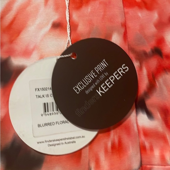 NWT - Small- Finders Keepers Short Fit and Flare Dress, Blurred Coral Print - Picture 4 of 4